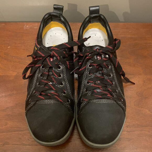 CAT Footwear Men's Black Leather Brode Steel Toe Work Shoes Size 8 EUC - Picture 1 of 7